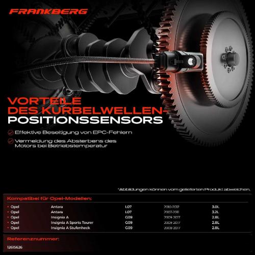 1x Kurbelwellensensor Impulsgeber für Opel Antara Insignia A Bj ab 2007 Bild 1x Kurbelwellensensor Impulsgeber für Opel Antara Insignia A Bj ab 2007