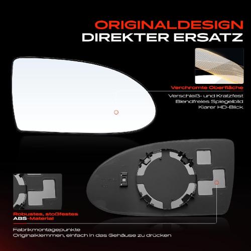 1x Spiegelglas Außenspiegel rechts für Hyundai Accent MC 1.4L-1.6L 2005-2010 Bild 1x Spiegelglas Außenspiegel rechts für Hyundai Accent MC 1.4L-1.6L 2005-2010