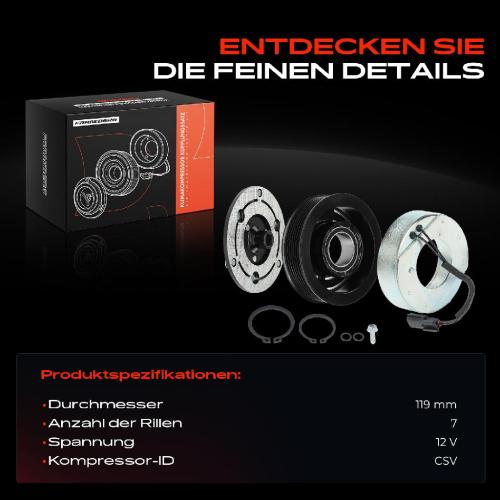 1x Magnetkupplung Klimakompressor für Renault Megane 2 3 Nissan Qashqai X-Trail Bild 1x Magnetkupplung Klimakompressor für Renault Megane 2 3 Nissan Qashqai X-Trail