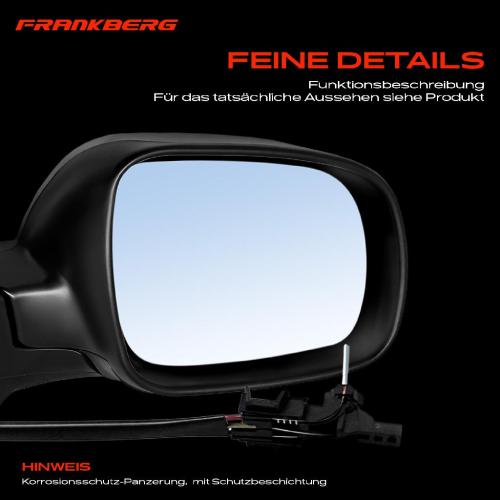 Frankberg 1x Außenspiegel Rechts für VW Golf IV 1J1 Variant 1J5 Bora 1J2 1J6 Bj ab 1997 Bild Frankberg 1x Außenspiegel Rechts für VW Golf IV 1J1 Variant 1J5 Bora 1J2 1J6 Bj ab 1997