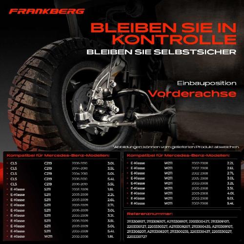 1x Querlenker Satz Vorderachse für Mercedes-Benz CLS C219 E-Klasse W211 E-Klasse T-Model S211 2002-2010 Bild 1x Querlenker Satz Vorderachse für Mercedes-Benz CLS C219 E-Klasse W211 E-Klasse T-Model S211 2002-2010