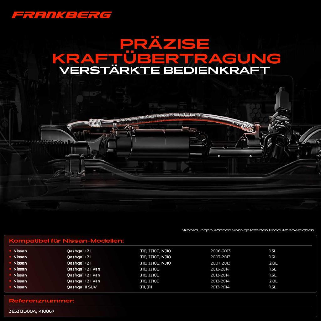 1x Seilzug Feststellbremse Hinterachse links für Nissan Qashqai I J10 JJ10E NJ10 J11