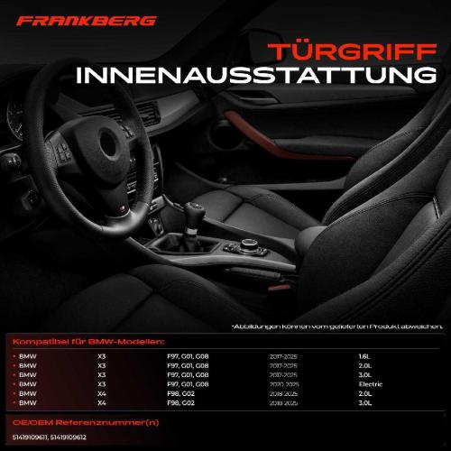 2x Türgriff Innenausstattung Beidseitig für BMW X3 F97 G01 G08 X4 F98 G02 Bild 2x Türgriff Innenausstattung Beidseitig für BMW X3 F97 G01 G08 X4 F98 G02