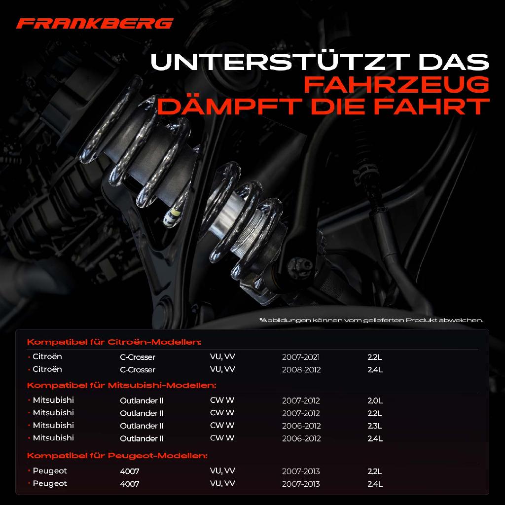 2x Fahrwerksfeder Hinterachse für Citroën C-Crosser Peugeot 4007 Mitsubishi