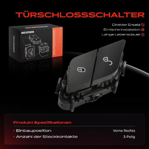 1x Türverriegelung Schalter Vorne Rechts für Mercedes-Benz W205 S205 X253 W447 Bild 1x Türverriegelung Schalter Vorne Rechts für Mercedes-Benz W205 S205 X253 W447