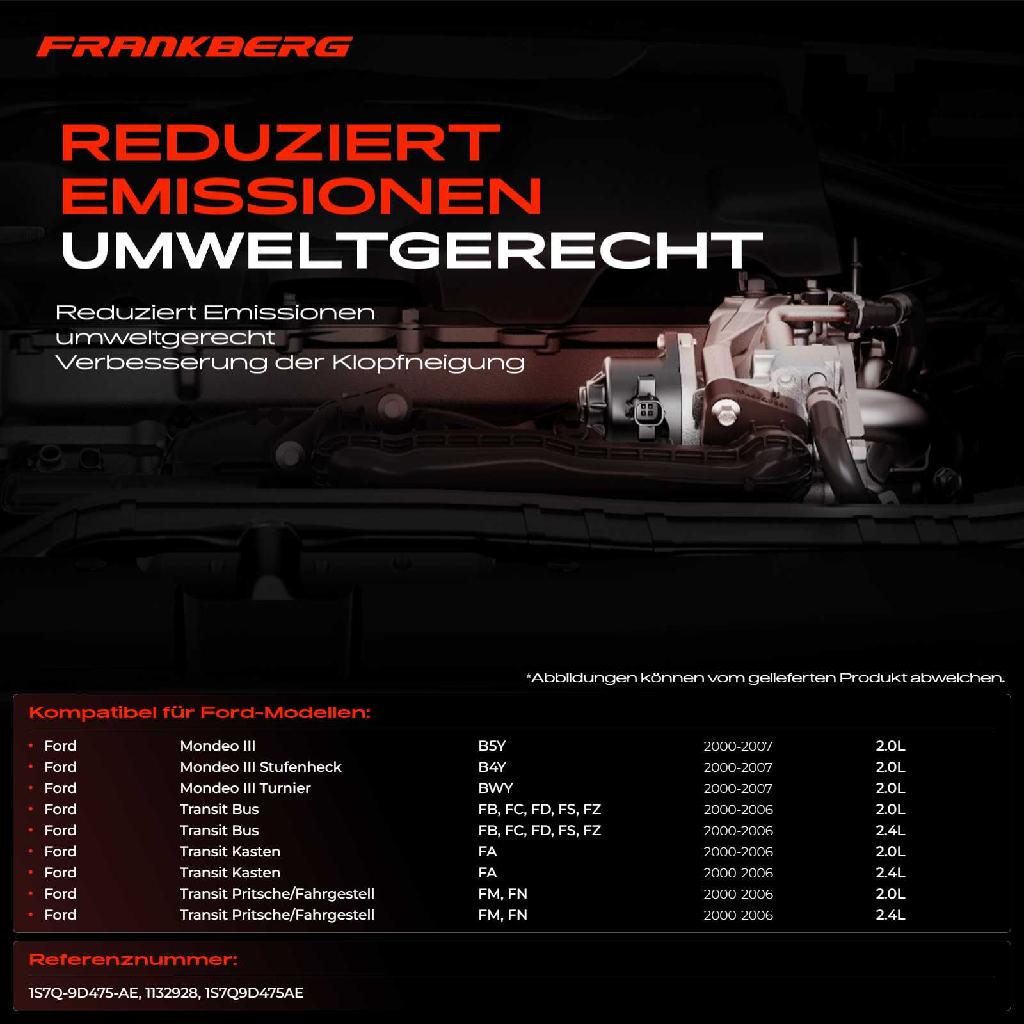 1x AGR-Ventil Abgasrückführungsventil für Ford Mondeo III III Stufenheck III Turnier Transit Bus Kasten