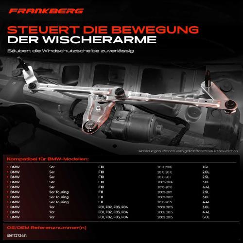 1x Wischergestänge Vorne für BMW 5er F10 F11 7er F01 F02 F03 F04 Bild 1x Wischergestänge Vorne für BMW 5er F10 F11 7er F01 F02 F03 F04