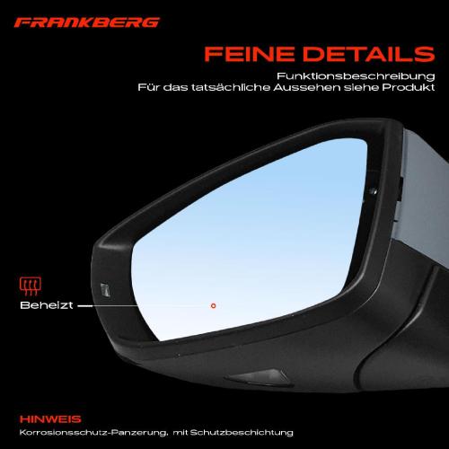 Frankberg 1x Außenspiegel Links für Skoda Octavia III 5E3 NL3 NR3 5E5 5E6 2012-2017 Bild Frankberg 1x Außenspiegel Links für Skoda Octavia III 5E3 NL3 NR3 5E5 5E6 2012-2017