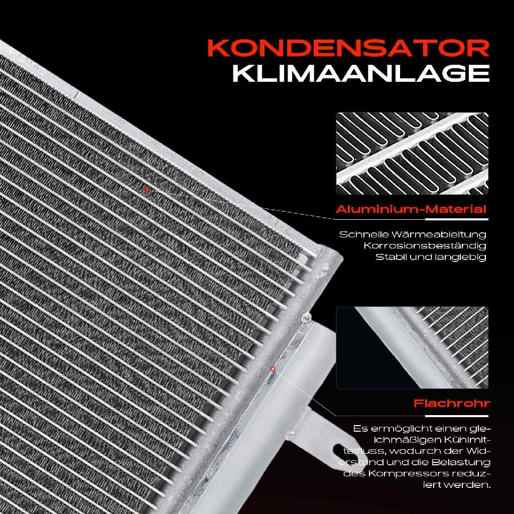 1x Kondensator Klimaanlage für Audi TT 8J A3 Sportback 2.5L 2009-2014