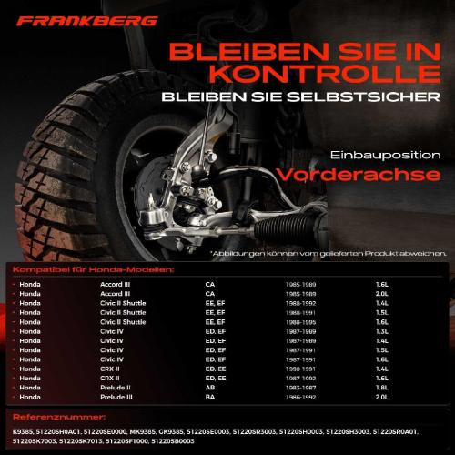 2x Traggelenk Vorderachse für Honda Accord III Aerodeck Civic II Shuttle IV Hatchback Stufenheck Bild 2x Traggelenk Vorderachse für Honda Accord III Aerodeck Civic II Shuttle IV Hatchback Stufenheck