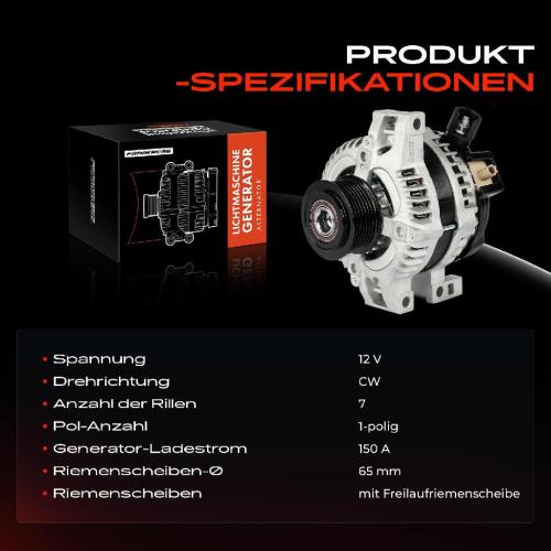 1x Lichtmaschine Generator für Honda Civic IX FK 2.2i-DTEC 2012-2016 Bild 1x Lichtmaschine Generator für Honda Civic IX FK 2.2i-DTEC 2012-2016