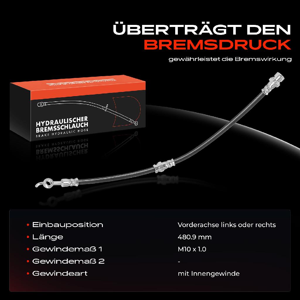 1x Bremsschlauch Bremsschläuche Vorderachse Links oder Rechts für KIA Rio Schrägheck Stufenheck DC