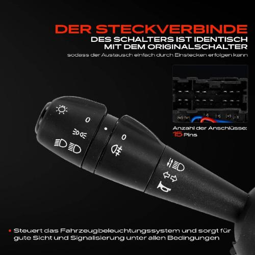 1x Kombischalter Lenkstockschalter für Dacia Duster Dokker Lodgy Logan II Sandero Bild 1x Kombischalter Lenkstockschalter für Dacia Duster Dokker Lodgy Logan II Sandero