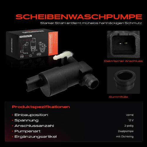 1x Waschwasserpumpe Scheibenreinigung Vorne für Nissan Almera Pathfinder Qashqai Bild 1x Waschwasserpumpe Scheibenreinigung Vorne für Nissan Almera Pathfinder Qashqai