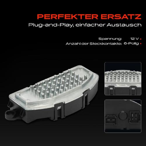 1x Widerstand Vorwiderstand Gebläsemotor für VW Touareg CR7 Audi Q7 4MB 4MG A8 4N2 4N8 Bild 1x Widerstand Vorwiderstand Gebläsemotor für VW Touareg CR7 Audi Q7 4MB 4MG A8 4N2 4N8