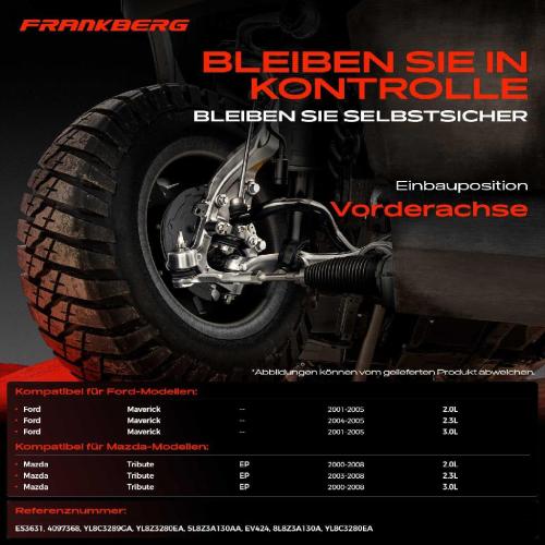 1x Querlenker Satz Vorderachse für Ford Maverick Mazda Tribute EP 2.0L 2.3L 3.0L 2000-2008 Bild 1x Querlenker Satz Vorderachse für Ford Maverick Mazda Tribute EP 2.0L 2.3L 3.0L 2000-2008