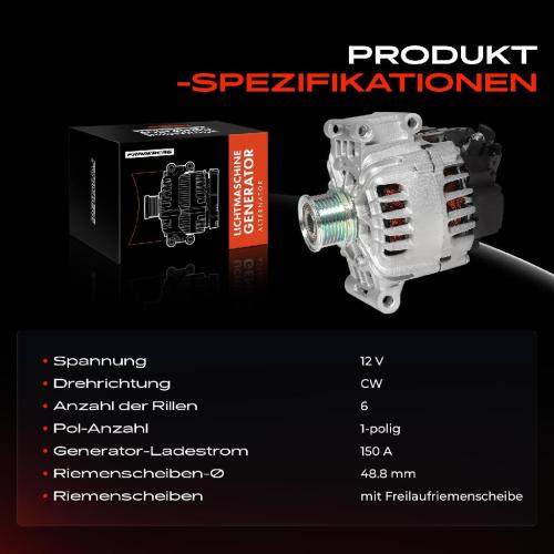 Frankberg 1x Lichtmaschine Generator für Peugeot 208 I 3008 308 SW II Opel Grandland X Bild Frankberg 1x Lichtmaschine Generator für Peugeot 208 I 3008 308 SW II Opel Grandland X