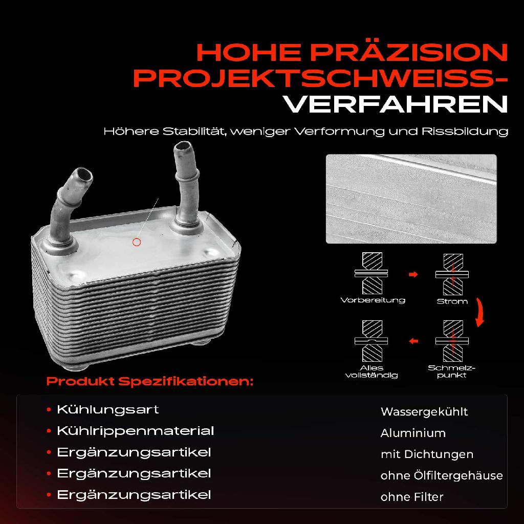1x Ölkühler Motoröl für BMW X5 E53 2000-2006 3.0L 4.4L 4.6L