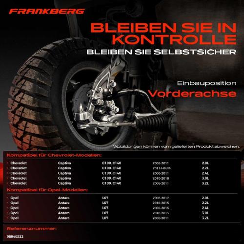 2x Spurstangenkopf Vorderachse für Chevrolet Captiva Opel Antara 2.0L 2.2L 2.4L 3.0L 3.2L Bj ab 2006 Bild 2x Spurstangenkopf Vorderachse für Chevrolet Captiva Opel Antara 2.0L 2.2L 2.4L 3.0L 3.2L Bj ab 2006