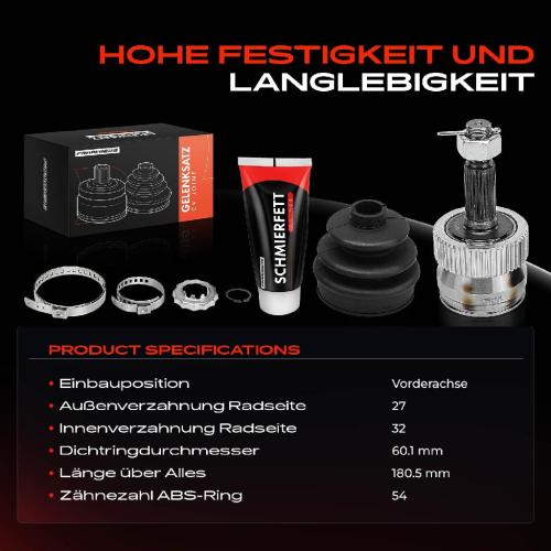 1x Antriebswelle Gelenksatz Vorderachse für Jeep Cherokee XJ Grand Cherokee I ZG ZJ Bild 1x Antriebswelle Gelenksatz Vorderachse für Jeep Cherokee XJ Grand Cherokee I ZG ZJ