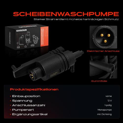 1x Waschwasserpumpe Scheibenreinigung Vorne für Audi 80 8C2 100 4A2 A4 A6 Bild 1x Waschwasserpumpe Scheibenreinigung Vorne für Audi 80 8C2 100 4A2 A4 A6