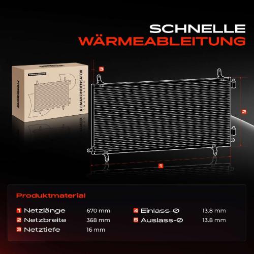 Frankberg 1x Kondensator Klimaanlage für Mercedes-Benz C-Klasse W203 CL203 S203 Bild Frankberg 1x Kondensator Klimaanlage für Mercedes-Benz C-Klasse W203 CL203 S203