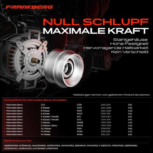 1x Generatorfreilauf Lichtmaschine für Mercedes-Benz W211 W212 S211 C219 W164 V251 Bild 1x Generatorfreilauf Lichtmaschine für Mercedes-Benz W211 W212 S211 C219 W164 V251