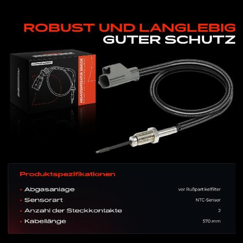 Frankberg 1x Abgastemperatursensor für Ford Transit Courier B460 MPV 1.0L 1.5L 2014-2023 Bild Frankberg 1x Abgastemperatursensor für Ford Transit Courier B460 MPV 1.0L 1.5L 2014-2023