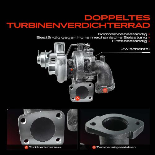 1x Abgasturbolader für Mitsubishi L200 K5T K6T K7T 2.5L 2001-2007 Bild 1x Abgasturbolader für Mitsubishi L200 K5T K6T K7T 2.5L 2001-2007