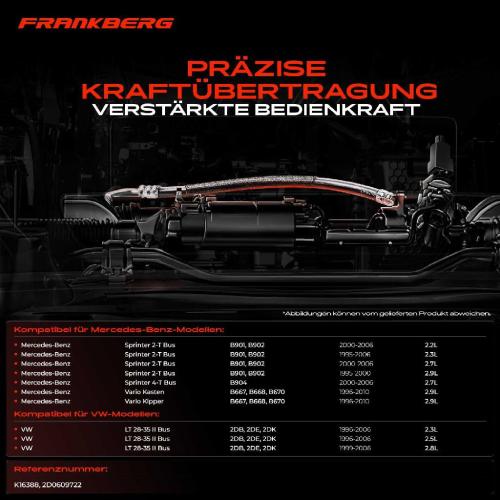 1x Seilzug Feststellbremse Hinterachse rechts für VW LT 2DA Mercedes-Benz B901 B904 B667 Bild 1x Seilzug Feststellbremse Hinterachse rechts für VW LT 2DA Mercedes-Benz B901 B904 B667