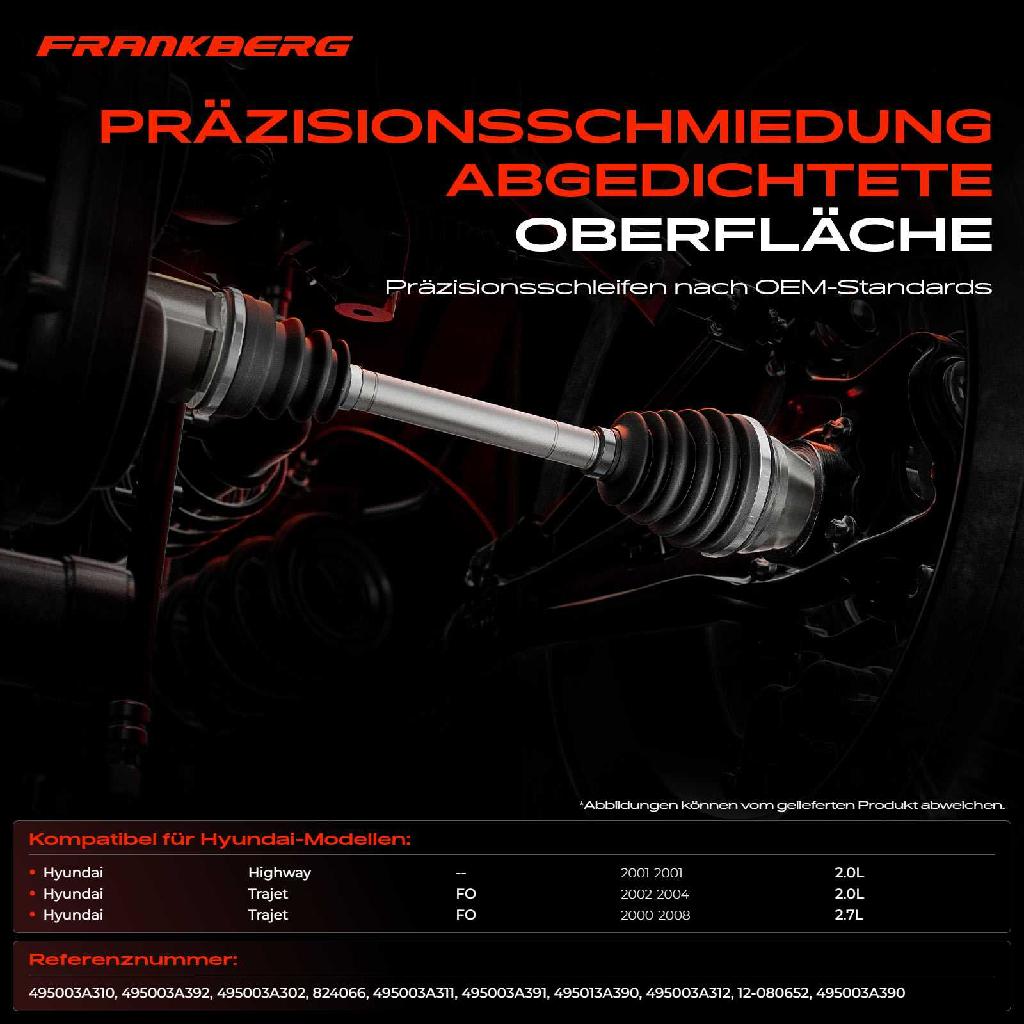 1x Antriebswelle Gelenksatz Vorderachse für Hyundai Highway Van Trajet FO