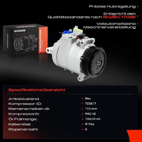 1x Klimakompressor für Mercedes-Benz W203 W211 W212 W220 C209 C218 W639 B906 Bild 1x Klimakompressor für Mercedes-Benz W203 W211 W212 W220 C209 C218 W639 B906