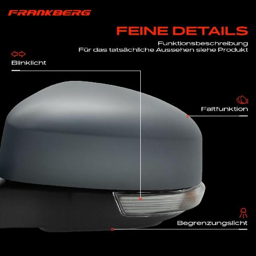 Frankberg 1x Außenspiegel Links für Ford Mondeo IV Stufenheck Turnier BA7 2007-2015 Bild Frankberg 1x Außenspiegel Links für Ford Mondeo IV Stufenheck Turnier BA7 2007-2015
