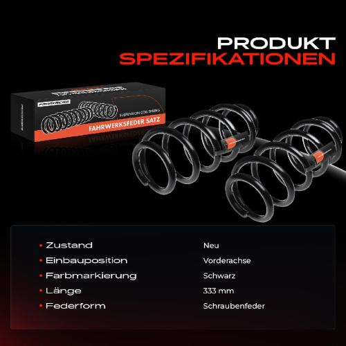 2x Fahrwerksfeder Vorderachse für Audi Q5 8RB 2.0L 3.0L 3.2L 2008-2017 Bild 2x Fahrwerksfeder Vorderachse für Audi Q5 8RB 2.0L 3.0L 3.2L 2008-2017