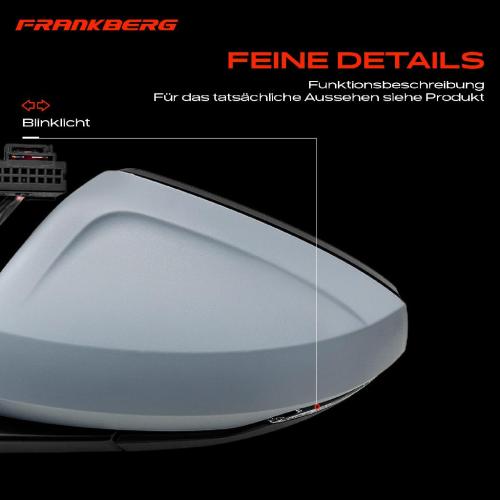 Frankberg 1x Außenspiegel Links für VW Polo AE1 AW1 BZ1 1.0L 1.5L 1.6L 2.0L Bj ab 2017 Bild Frankberg 1x Außenspiegel Links für VW Polo AE1 AW1 BZ1 1.0L 1.5L 1.6L 2.0L Bj ab 2017