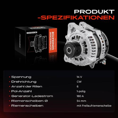 1x Lichtmaschine Generator für Jaguar XF X250 2.0L 2012-2015 Bild 1x Lichtmaschine Generator für Jaguar XF X250 2.0L 2012-2015