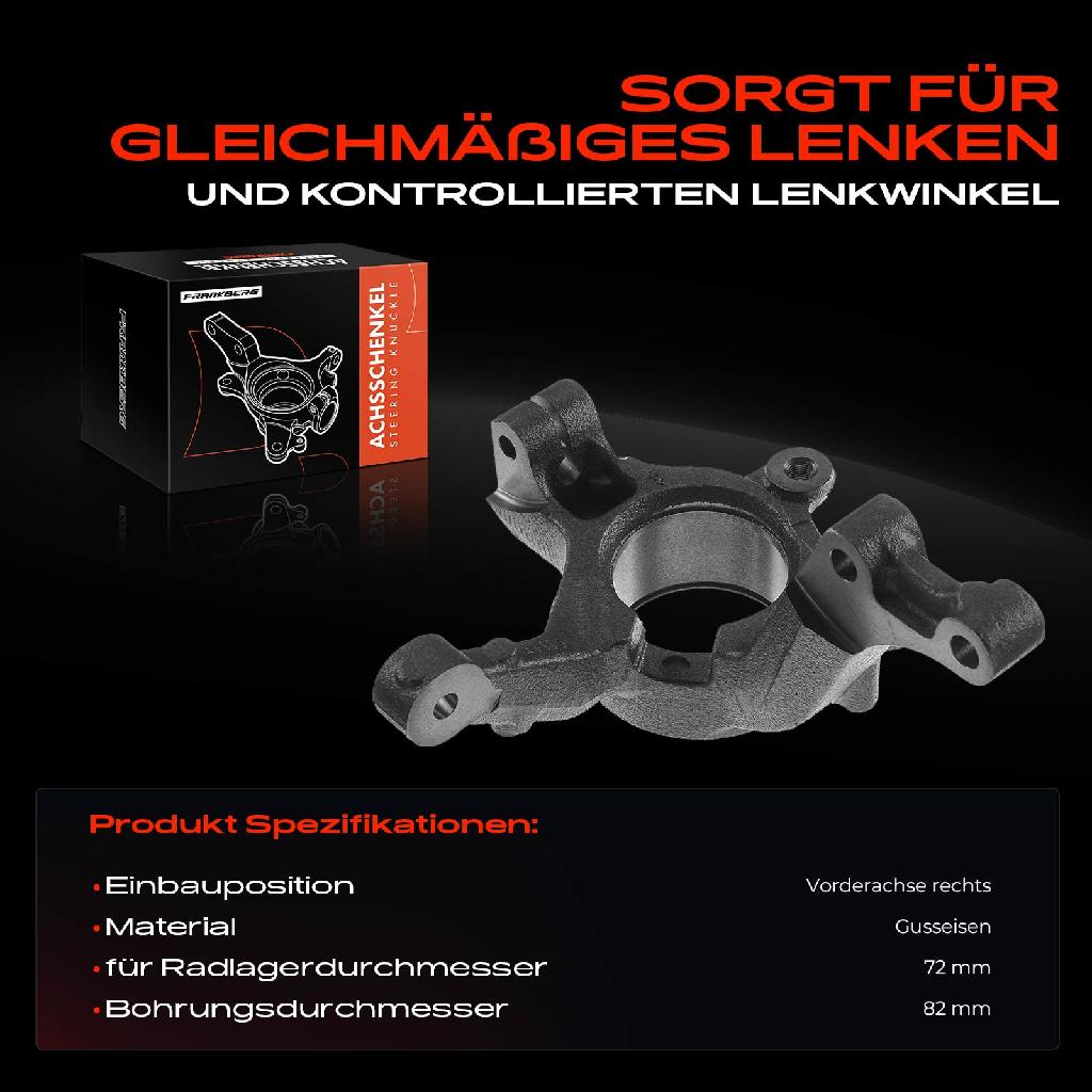 1x Achsschenkel Radaufhängung Vorderachse Rechts für Dacia Logan 2 Sandero Renault Logan I