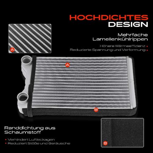 1x Wärmetauscher Innenraumheizung für Audi A4 8E 8H B6 B7 Seat Exeo 1.6L-4.2L 2000-2013 Bild 1x Wärmetauscher Innenraumheizung für Audi A4 8E 8H B6 B7 Seat Exeo 1.6L-4.2L 2000-2013