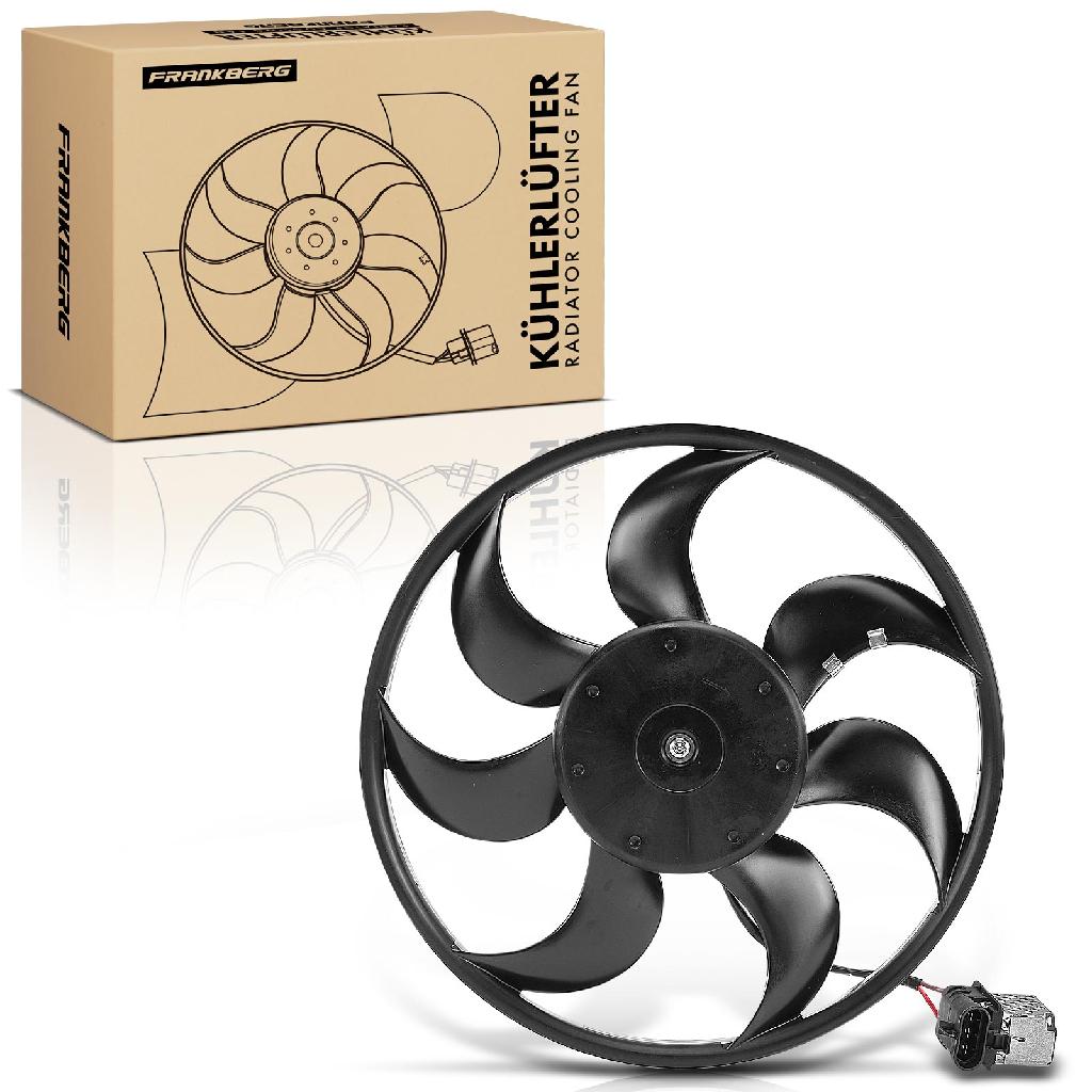 Frankberg 1x Motorkühller Einfachlüfter ohne Kühlerlüfterrahmen VW Polo 6N Lupo Ford Galaxy Seat Alhambra