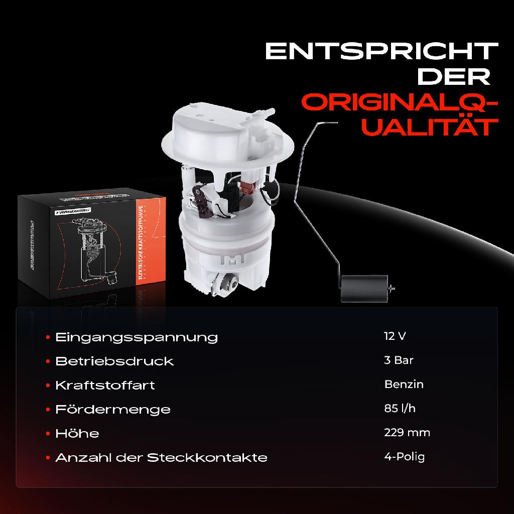 1x Kraftstoffpumpe für Peugeot 206 Schrägheck 2A/C 206 Stufenheck 206 SW 2E/K 1.1L 1.4L 1.6L 2.0L 2001-2012