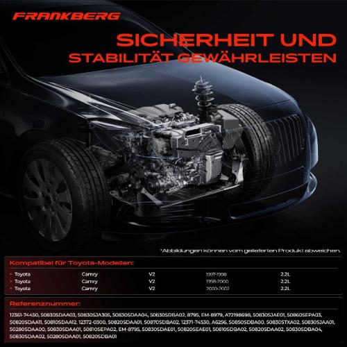 2x Motorlager Drehmomentstützlager Getriebelagerlager Vorne und Hinten für Toyota Camry V2 2.2L 1997-2002 Bild 2x Motorlager Drehmomentstützlager Getriebelagerlager Vorne und Hinten für Toyota Camry V2 2.2L 1997-2002