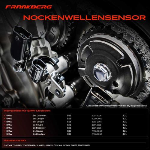1x Nockenwellenposition Sensor für BMW 3er E46 Z3 E36 Z4 E85 E86 M M3 3.2L 2001-2008 Bild 1x Nockenwellenposition Sensor für BMW 3er E46 Z3 E36 Z4 E85 E86 M M3 3.2L 2001-2008