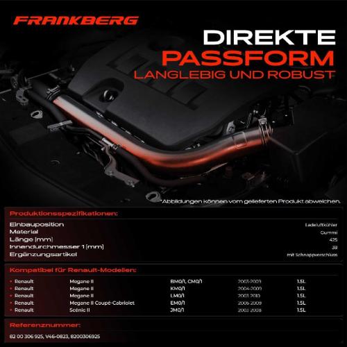 1x Kühlerschlauch Turboschlauch für Renault Megane II II Coupé-Cabriolet II Kombi II Stufenheck Scénic II Bild 1x Kühlerschlauch Turboschlauch für Renault Megane II II Coupé-Cabriolet II Kombi II Stufenheck Scénic II