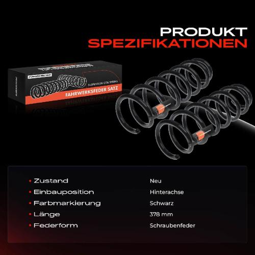 2x Fahrwerksfeder Hinterachse für BMW X3 F25 X4 F26 2.0L 3.0L 2010-2018 Bild 2x Fahrwerksfeder Hinterachse für BMW X3 F25 X4 F26 2.0L 3.0L 2010-2018