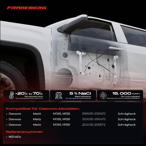 1x Fensterheber Hinten Rechts für Daewoo Matiz M100, M150 Benzin Schrägheck Bild 1x Fensterheber Hinten Rechts für Daewoo Matiz M100, M150 Benzin Schrägheck