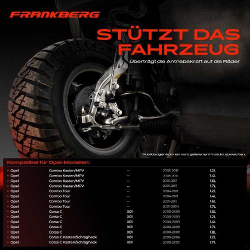 Frankberg 1x Achsschenkel Radaufhängung Vorderachse Links für Opel Combo Kasten Tour Corsa C Kasten Bild Frankberg 1x Achsschenkel Radaufhängung Vorderachse Links für Opel Combo Kasten Tour Corsa C Kasten