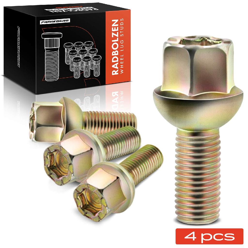 Frankberg 4x Radschraube für Audi A2 VW Golf Jetta Polo Passat Vento Seat Ibiza