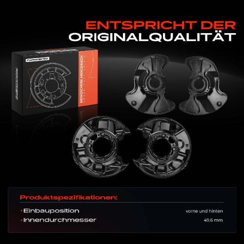 Frankberg 4x Ankerblech Bremsscheibe Vorne und Hinten für Mercedes-Benz A209 CLK 280 R171 Bild Frankberg 4x Ankerblech Bremsscheibe Vorne und Hinten für Mercedes-Benz A209 CLK 280 R171