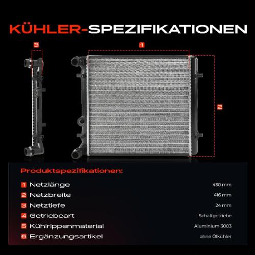 Frankberg 1x Kühler Wasserkühler Motorkühler für VW Golf IV Bora Skoda Octavia I Seat Leon Bild Frankberg 1x Kühler Wasserkühler Motorkühler für VW Golf IV Bora Skoda Octavia I Seat Leon