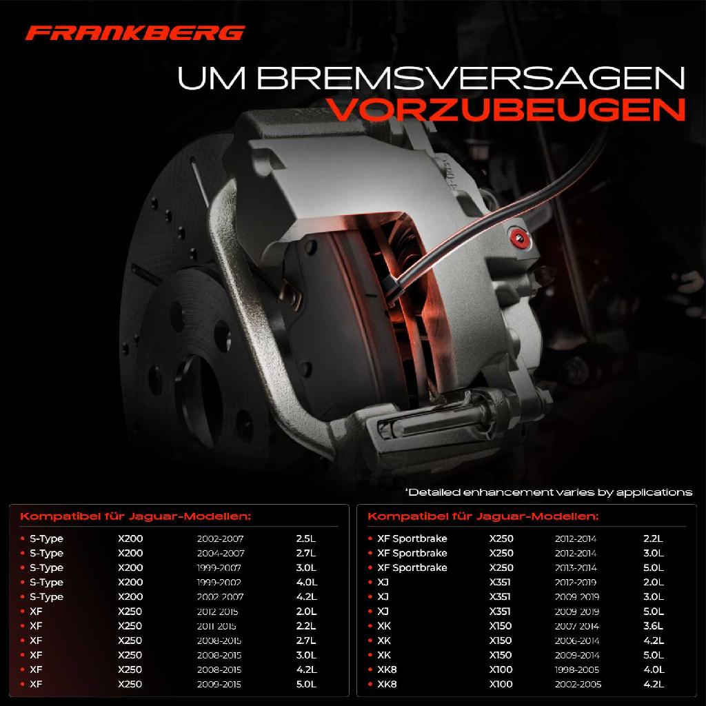 2x Warnkontakt Bremsbelagverschleiß Hinterachse für Jaguar S-Type XF XJ XK 1998-2020